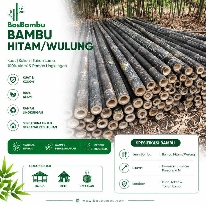 Bambu Hitam / Wulung - Produk BosBambu