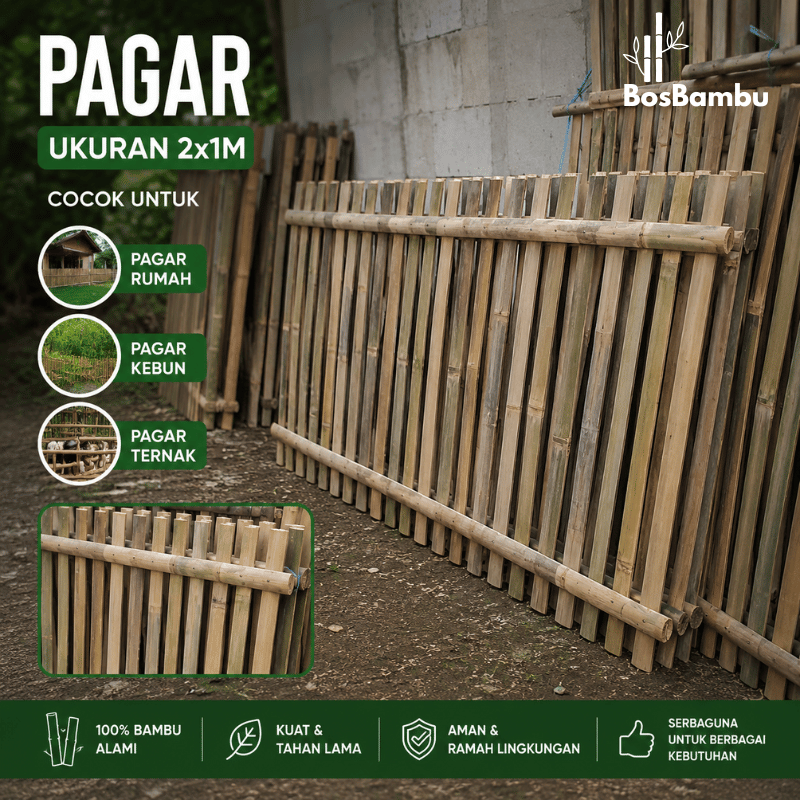 Pagar Bambu 2x1M - BosBambu